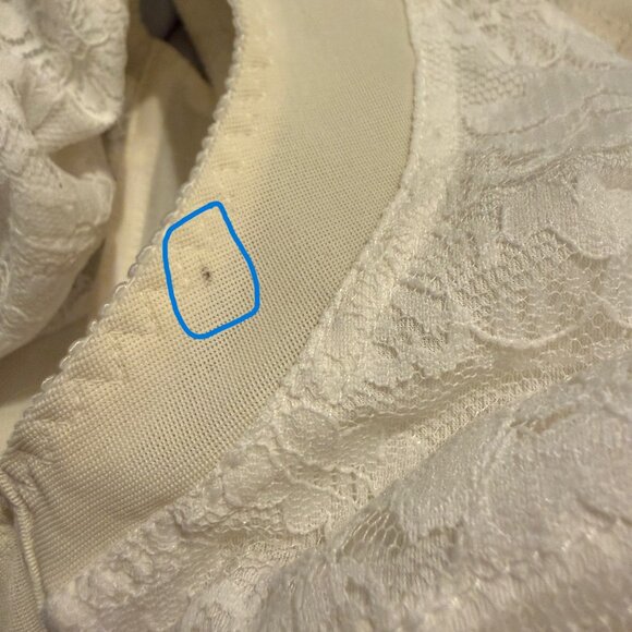 Vintage Sears White 36C Wire Free Longline Full Coverage Bullet Cone Bra Lace - Picture 9 of 11